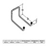 Tool Holder Double Hooks Steel U-Profile 16 x 12 cm