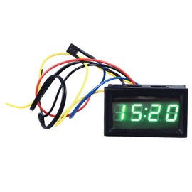 Car Smart Digital Thermometer 3 in 1 Nightlight LED Digital Display Electronic Clock Voltmeter