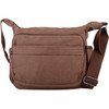 WYE LEATHER Womens/Mens Canvas Work/Travel/Holiday Shoulder/Small Messenger Bag - Brown
