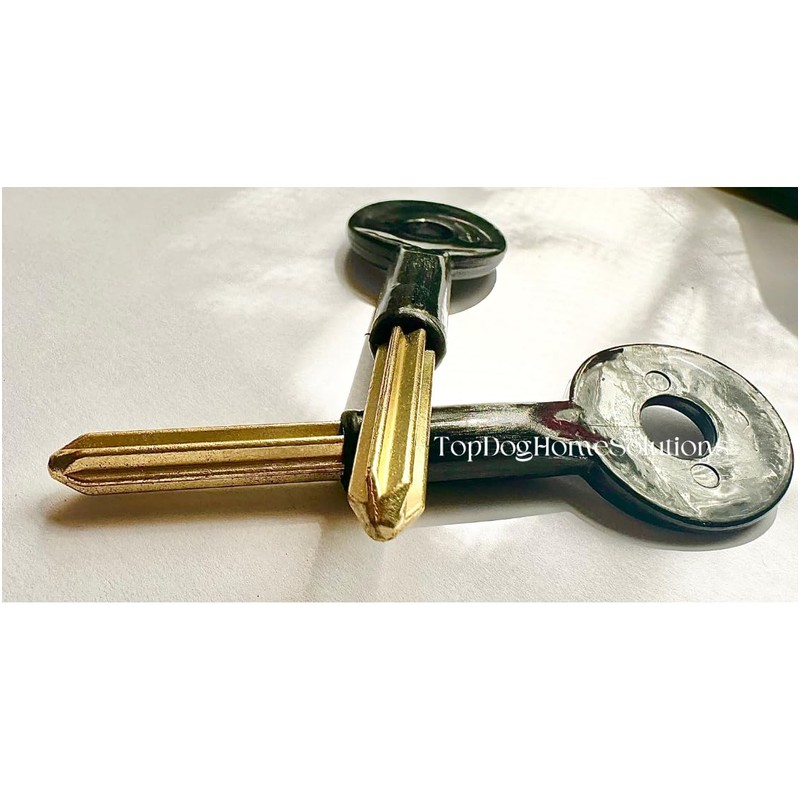 2 x Universal Brass Star Bolt Key Security Rack Door