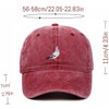 Generisch Vintage Baseball Cap with Dove Embroidery, Adjustable 56-58 cm,
