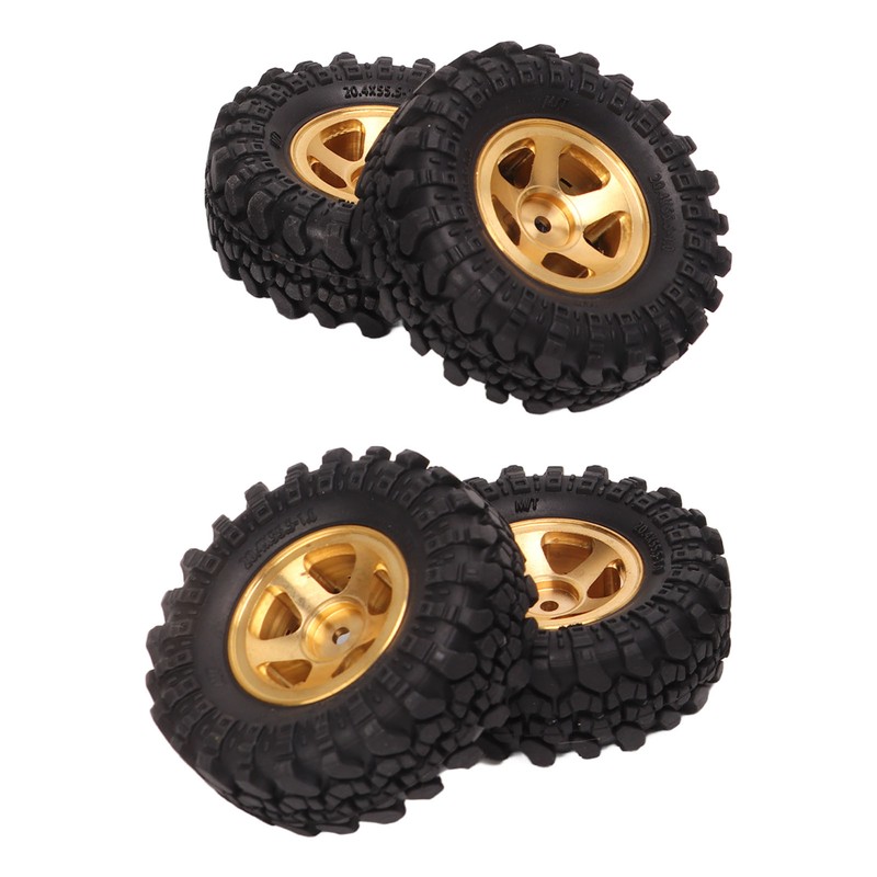 1 Inch RC Tires Brass Wheel Hub Rubber RC Car