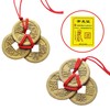 Brass Chinese Feng Shui Coins with Red String – 5