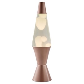 Spencer Gifts Lava® Lamp - 17" Rose Gold - The Original Motion Lamp - White Wax and Clear Liquid with Hand Painted Rose Gold Base Exclusive