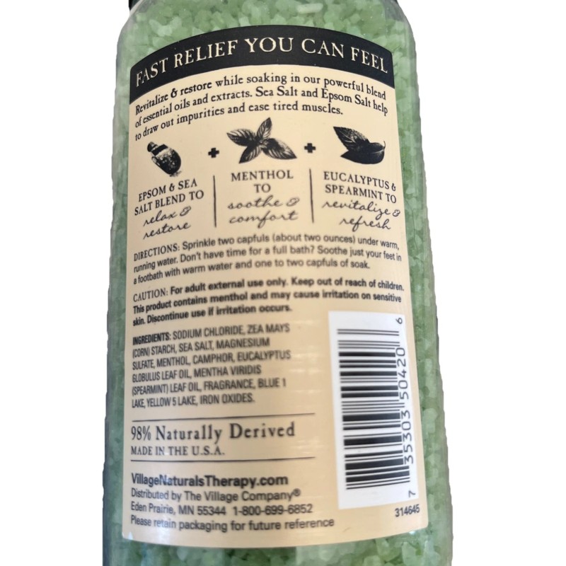 Village Natural Therapy Set Of 2 (1) Muscle Relief (