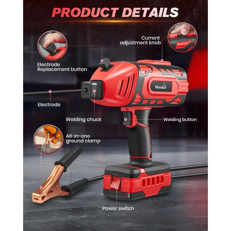 Sakertool Portable Welding Machine Electric: IGBT Handheld Welder with 5