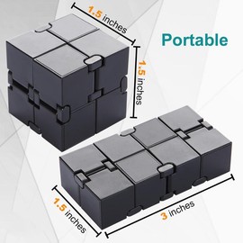 Infinity Cube Sensory Fidget Toy, Fidgeting Game for Kids and Adults, Cool Mini Gadget Best for Stress and Anxiety Relief and Kill Time, Unique Idea That is Light on The Fingers and Hands