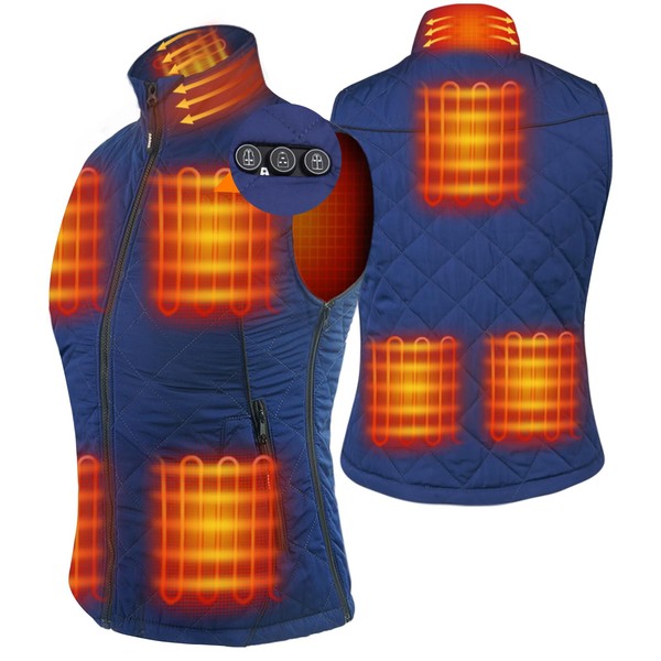 ARRIS Heated Vest for Women, Size Adjustable 7.4V Battery Electric Warm Clothing for Hiking Camping Skiing