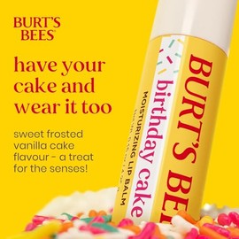 Burt's Bees Burt's Bees Lip Balm Birthday Cake, Moisturising Lip Balm With Beeswax and Vitamin E, 100% Natural Origin, 4.25g