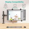 WALI Single Monitor Arm Desk Mount, with Mounting Adaptor Brackets,