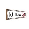 vianmo Holzschild 10x27 cm ich liebe dich mich Deko Geschenk