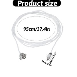 6 Pack Ceiling Fan Cord Connector, Light Pull Cord String with Connector, Pull-Chain Extension for Ceiling Fan Light Fixture Lights Bulb (90cm/3ft)