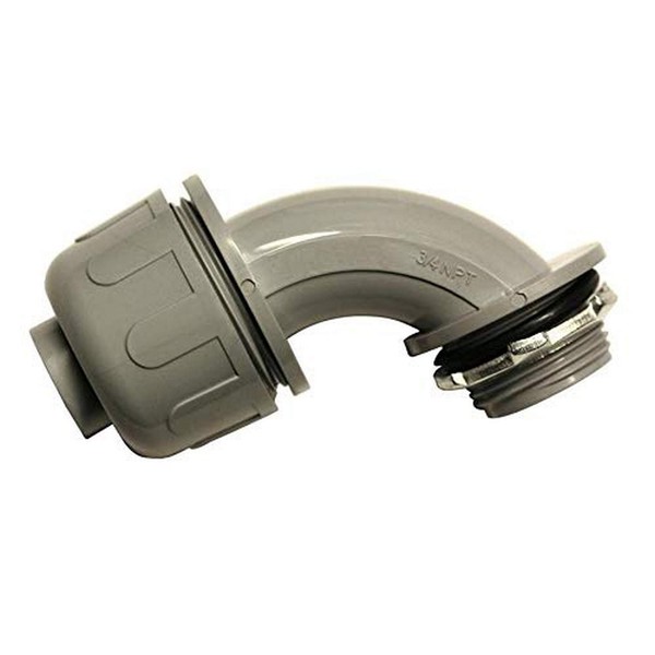Southwire 58133801 1/2-in 90 Degree Liquid-Tight Connector,Grey