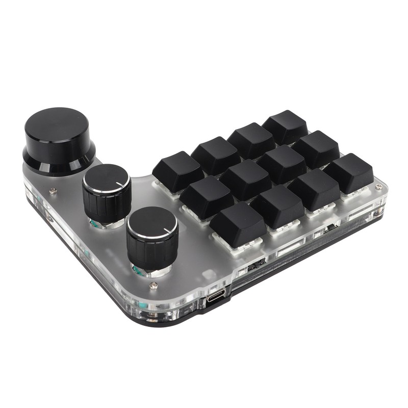 Programmable Keyboard with RGB 3 Knob 12 Keys 2.4G USB