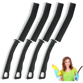 Generic Skyloon 4PCS Crevice Cleaning Brush Skinny Hard Bristle Fine Gap Brush Multifunction Grout Brushes for Dead Corner Groove Tiles Gap, Black