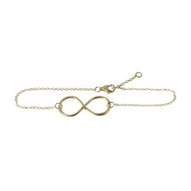 apop nyc Goldtone 925 Silver Infinity Bracelet 7 inch - 1 inch Infinity Charm