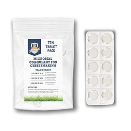 Microbial Rennet For Cheese Making | Vegetarian Rennet Tablets | Milk Coagulant | Vegan Cheese making | Shelf-Stable Rennet Tablets, Perforated For Easy Use