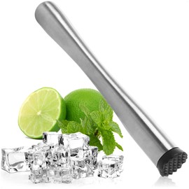 Robin Goods® Cocktail Muddler - Stainless Steel Ice Crusher - Ice Crusher - Plastic Head Cocktail Mortar - Lime Squeezer - Bar & Kitchen Accessories (1 Piece - Pestle)