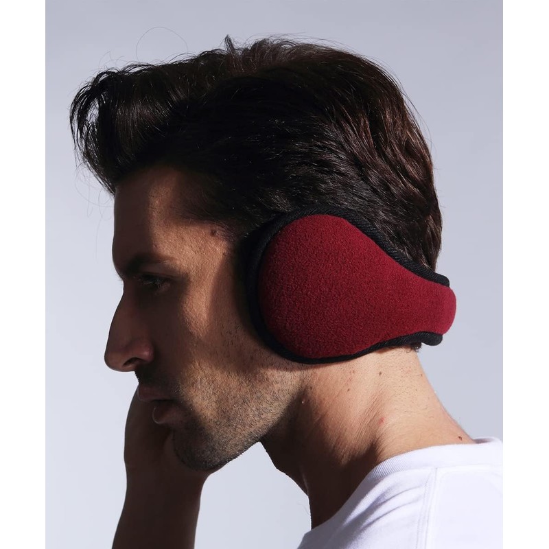Metog Winter Earmuffs Unisex Foldable Polar Fleece Earwarmer Adjustable Ear