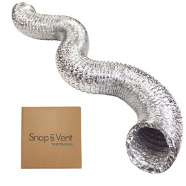 Snap to Vent Aluminum Dryer Hose 4 inch diameter x 8 feet long | Ziggurat Products
