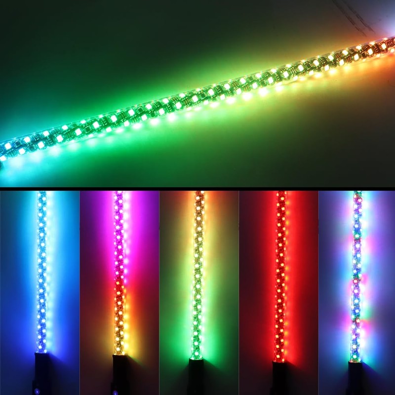 4FT LED Boat Navigation Whip Light with Bluetooth APP &