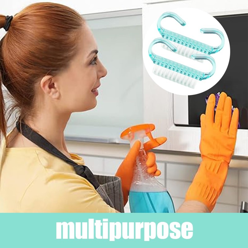 Pack of 2 Nail Brush Nail Cleaning Brush with Sponge