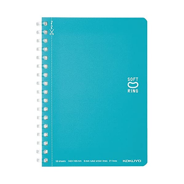 Kokuyo Soft Ring Notebook, Colorful Dots, Medium and Horizontal Rule,
