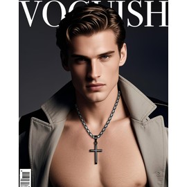 ZENLUNANO Cross Necklace for Men and Women, Exquisite Gold/Silver Cross Pendant, Medium Size, 2pcs Multi Pack, Christian Gift