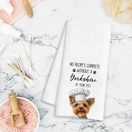 BAYOGITA Yorkshire Terrie Gifts Kitchen Towels Decorative, Yorkie Gifts for Women Yorkie Lovers Dish Tea Towels for Kitchen Drying, Yorkshire Terrie Dog Hand Towels, 16x24 Inch