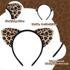 Ewaycom Cheetah Ears Headband with Tattoos Women Leopard Ear Hairband
