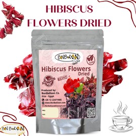 Natural Hibiscus Flower Tea Dried Egyptian Herbal Caffeine Free Aswani Decaffeinated Hibiscus Tea Exotic Hibiscus Hot And Iced Tea (5.29 oz / 150 gm)