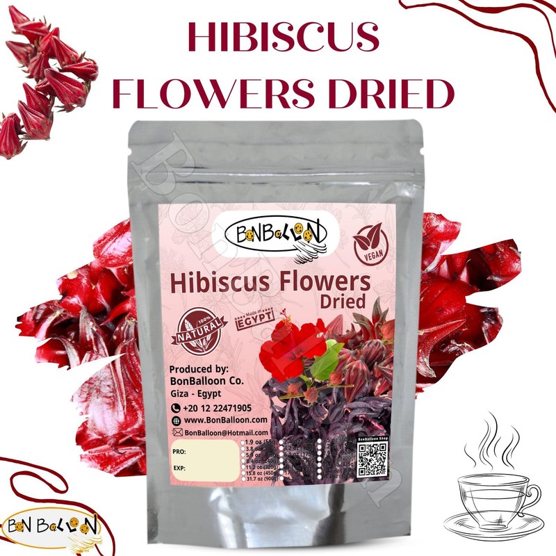 Natural Hibiscus Flower Tea Dried Egyptian Herbal Caffeine Free Aswani