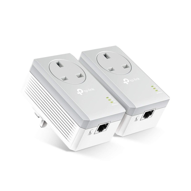 TP-Link TL-PA4010PKIT Passthrough Powerline Adapter Starter Kit, No Configuration Required,