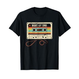Best 1981 Cool 44 Year Old Bday Men Women 44th Birthday T-Shirt