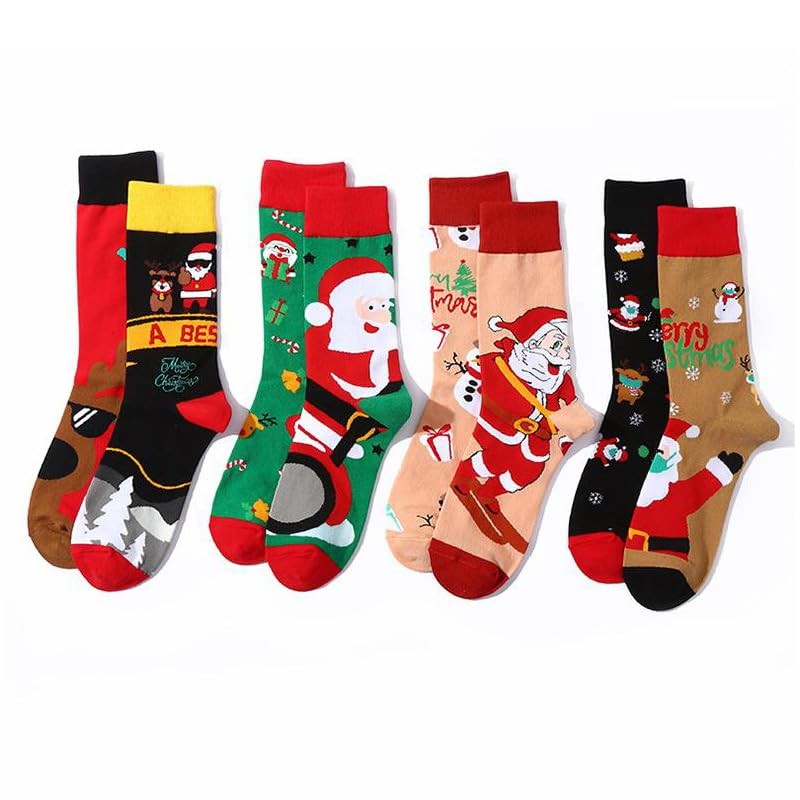 Hauswald Autumn Winter AB Face Christmas Socks, Middle Calf Cotton