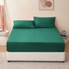RUIKASI Fitted Sheet 180 x 200 cm Green Bed Sheet