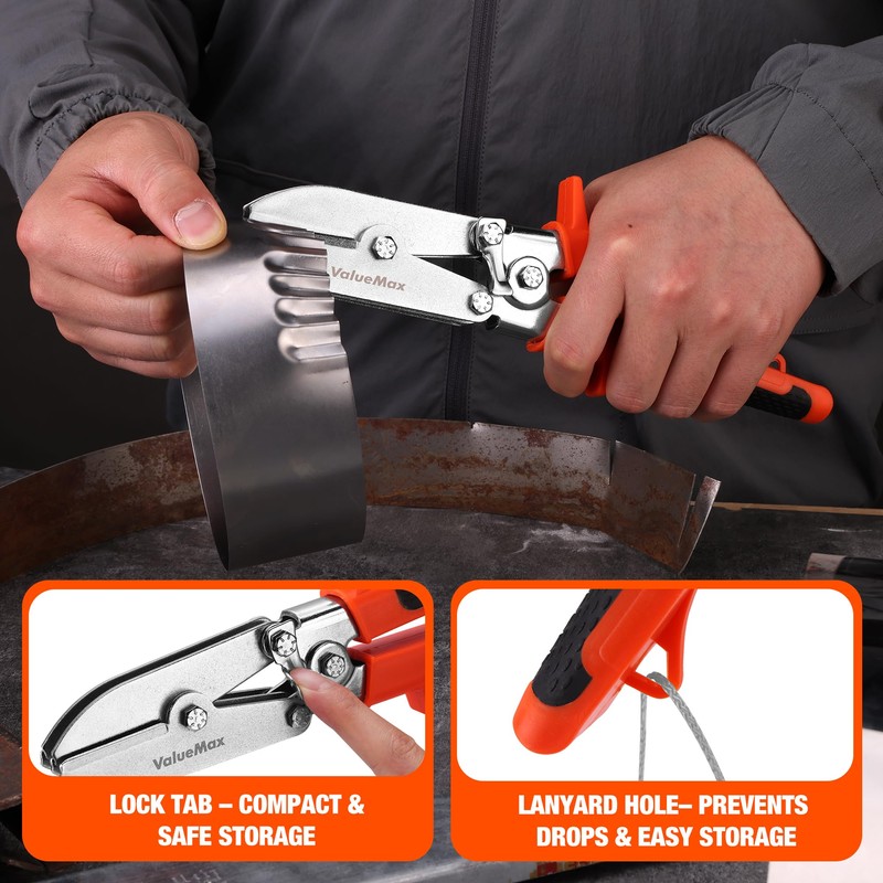 ValueMax 5-Blade Hand Crimper, Gutter Crimping Tool and Sheet Metal