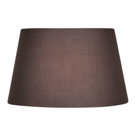 Oaks Lighting Cotton Drum Shade, 14-inch, Fabric, Mushroom Brown