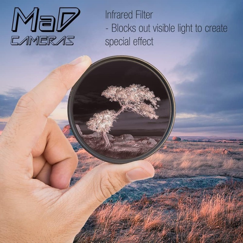 MaD Cameras 77mm R72 IR Infrared Photography Filter, 720nm Pass
