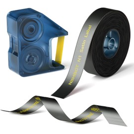 NIIMBOT - Juego de cintas de satén N1, solo para etiquetadora N1, para regalo, boda, fiesta, envoltura de manualidades, bricolaje, cinta de satén negro (14 mm x 5,1 m) con cinta dorada (14 mm x 6,2 m)