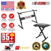 5Core Keyboard Stand Adjustable z Style Piano Riser + Keyboard