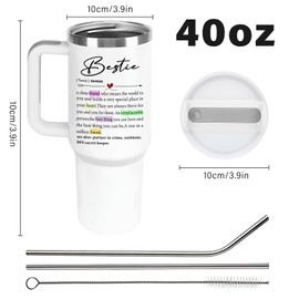 Bestie Gifts for Women, Bestie Tumler 40 Oz, Friend Gifts for Women, Bestie Gifts, Friendship Gifts, Best Friend Tumbler, Gifts for Friends, Bestfriend Birthday Gifts, Friend Birthday Gift