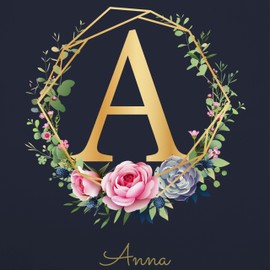 Geschenk mit Namen personalisiert by Shirtracer - Apron - Name and Initials - Letter I Name Gift Name Day Gifts with Name, 5 Navy Blue