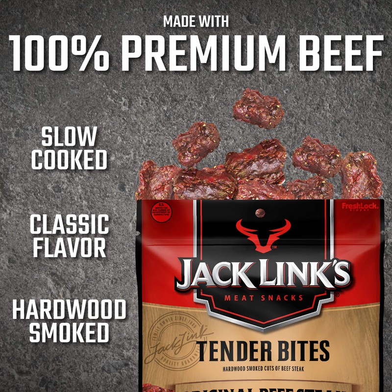 Jack Link's Beef Tender Jerky Tender Bites, Original, 2.85 oz