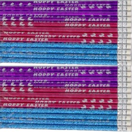 BIG CITY BARGAINS 24 Happy Easter Pencils - Hoppy Easter