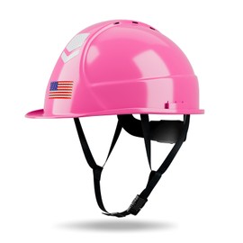 DS-SMAAT Reflective Safety Hard Hat with Visor,Vented Protection Construction Hard Hat,ANSI Z89.1& OSHA Approved Safety Helmet (Pink)