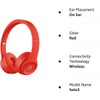 Beats Solo 3 Wireless On-Ear Headphones - Citrus Red MX472LL/A
