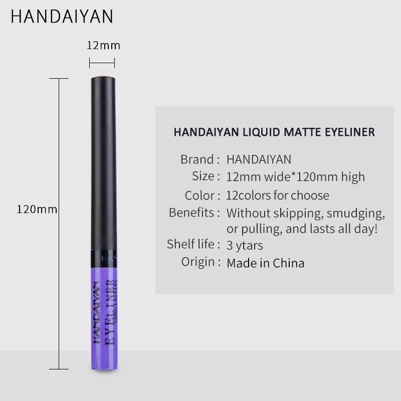 Handaiyan Delineador Neon UV Líquido Pack 12 colores