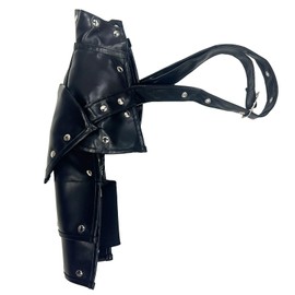 ZUYPSK Vintage Unisex Gothic PU Leather Shoulder Strap Arm Cuff Adjustable Armour Tank with Arm Strap Steampunk Cosplay Costume Accessories, black