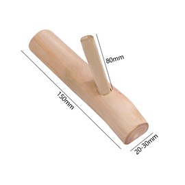 Belvanr Wooden Hooks, Pack of 4, Natural Wooden Coat Hooks, Natural Wood Wall Hooks, Vintage Wooden Coat Hooks, Wall Mounted, Wooden Coat Rack, Wood for Bedroom